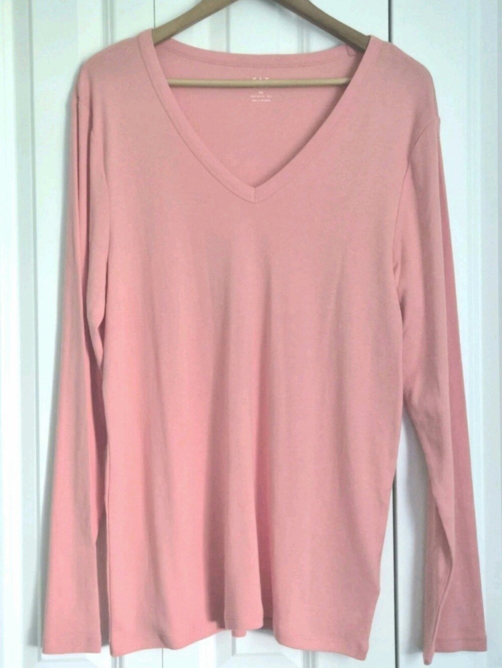 NWT GAP Favorite Long Sleeve Tee Coral Pink SIZE XXL Cotton/Modal